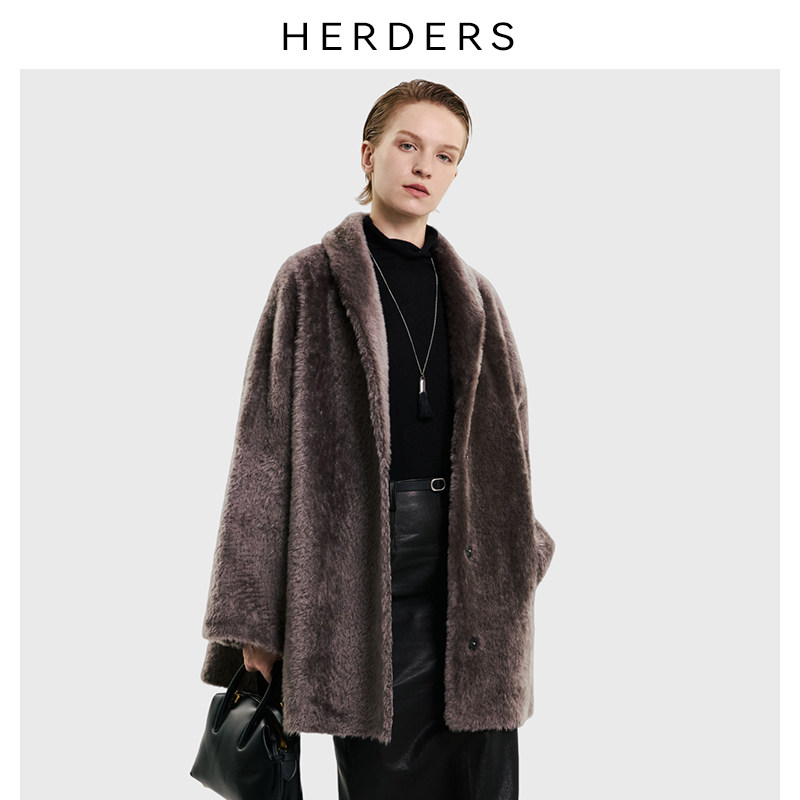 HERDERS皮毛一体皮草女冬季时尚