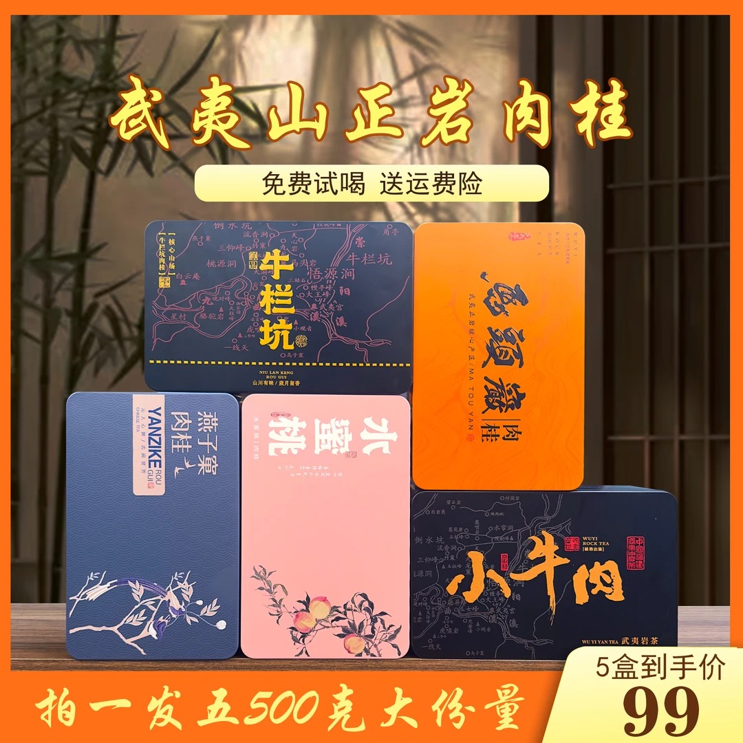 武夷山岩茶正宗大红袍茶叶肉桂500g组合一斤装