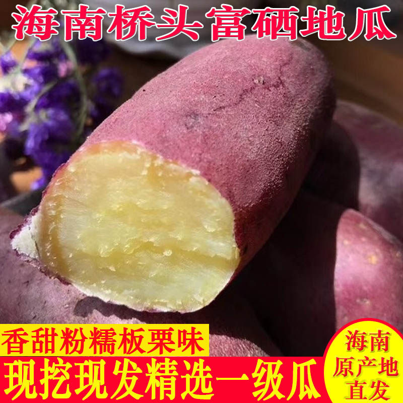 正宗海南桥头富硒地瓜超甜沙土板栗红薯新鲜富硒番薯山芋产地直发