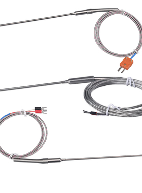 K型N型铠装热电偶耐高温1300℃高精度探针式可弯曲大学实验室专用