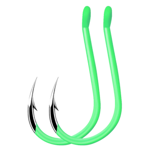画纪管付千又鱼钩夜光绿歪嘴有倒刺进口大包装筏海矶钓大物鲳鱼钩