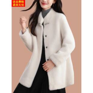 皮毛一体2025新款爆款海宁皮草外套女年轻款彷貂绒中长款毛毛大衣