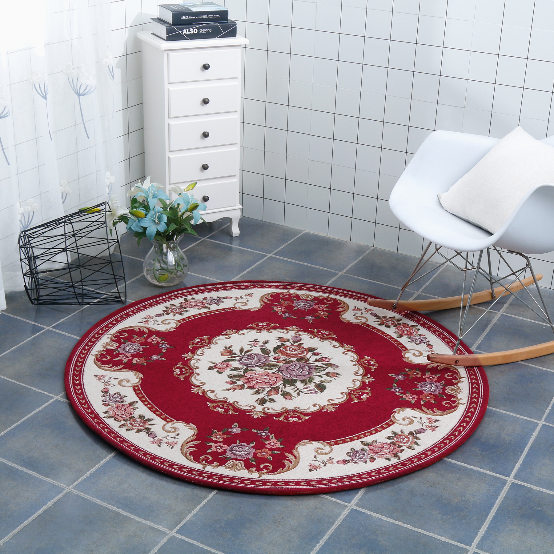 a living room Room bedroom Hanging basket European style circular Rug Pads Computer chair Mat computer Swivel chair Cushionin the Home Fabric , Carpet  category - from Buy2taobao.com to provide professional Taobao agent buy service