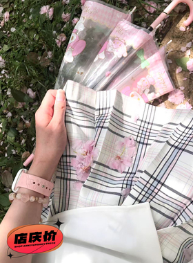 浅格彩虹色春夏正版原创校供感jk格裙学生A字裙半身裙百褶裙