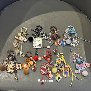 多巴胺可爱小动物适用手机挂链包包车钥匙挂坠airpods耳机壳挂饰