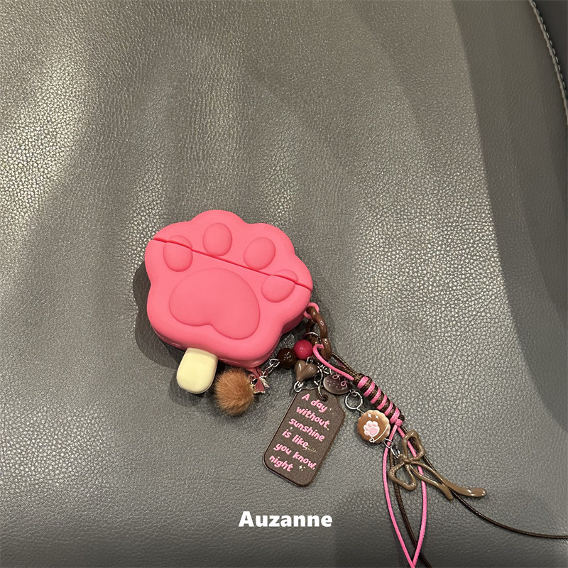 可爱粉红色脚印适用于airpodspro3代蓝牙保护套2代苹果4代耳机壳,3C数码配件,耳机保护套,淘宝优惠券,粉丝福利购,淘宝优惠卷