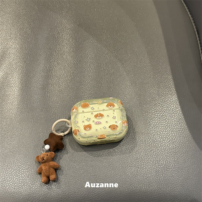 半透可爱小狗小熊适用于airpodspro1代2代3代4代蓝牙耳机壳保护套,3C数码配件,耳机保护套,淘宝优惠券,粉丝福利购,淘宝优惠卷