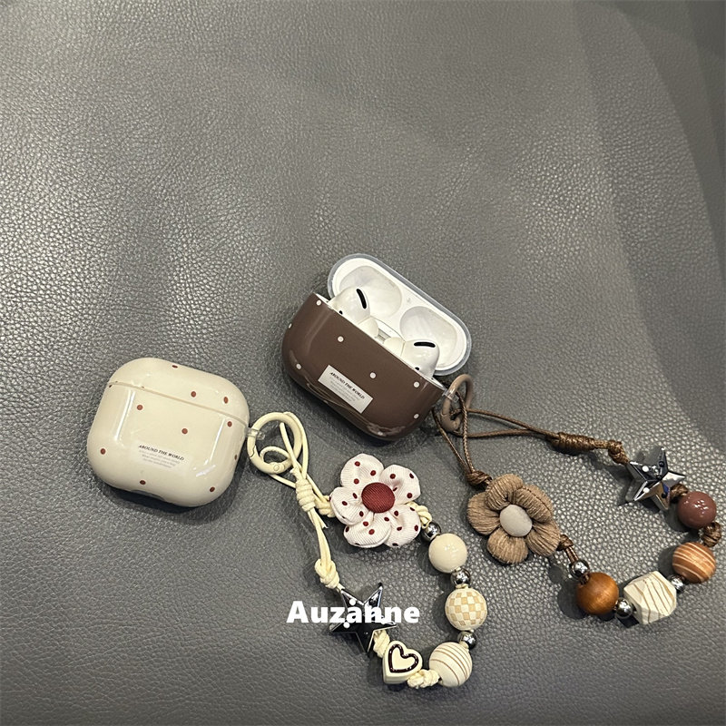 秋冬简约波点耳机壳保护套