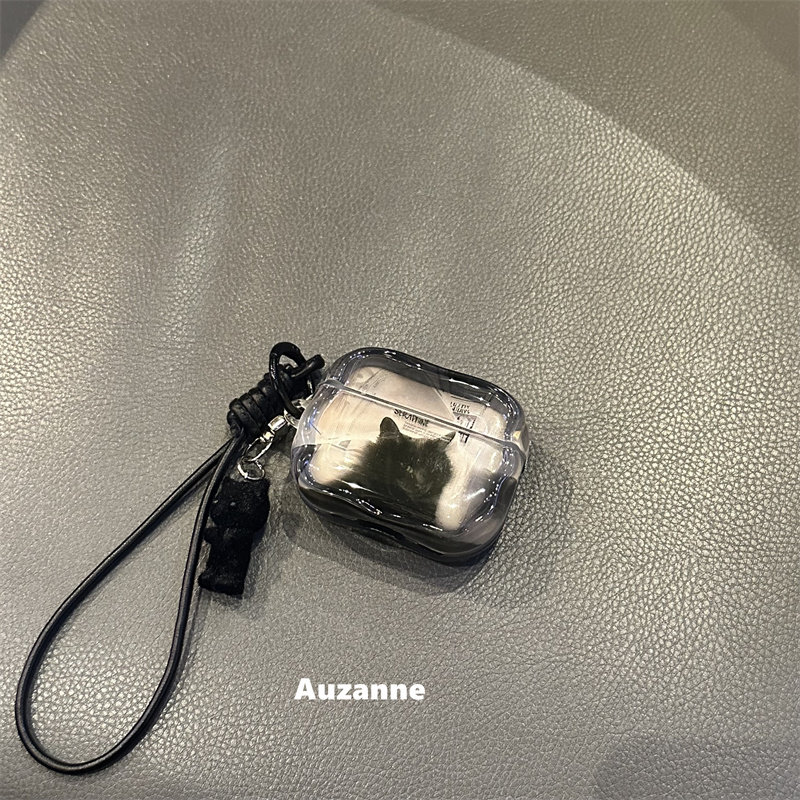 小众半透黑猫适用于airpodspro3代蓝牙保护套2代苹果4代耳机壳,3C数码配件,耳机保护套,淘宝优惠券,粉丝福利购,淘宝优惠卷