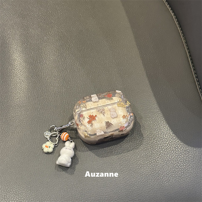 秋季半透小兔子耳机壳保护套