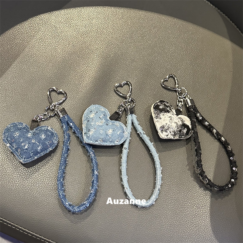 小众牛仔爱心手机挂链适用于包包车钥匙挂坠airpods耳机壳挂饰品,3C数码配件,手机挂件/手机链,淘宝优惠券,粉丝福利购,淘宝优惠卷