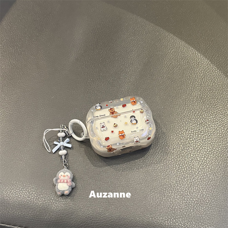 半透可爱卡通小动物适用于airpodspro3代蓝牙耳机壳保护套4代,3C数码配件,耳机保护套,淘宝优惠券,粉丝福利购,淘宝优惠卷