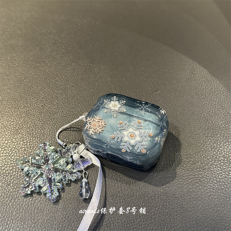 苹果满屏雪花airpods耳机壳