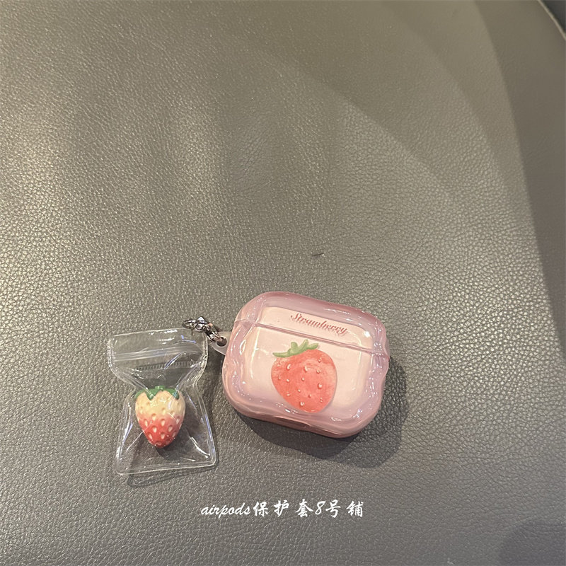可爱草莓适用于airpdos4代蓝牙保护套2代3代oro苹果耳机壳,3C数码配件,耳机保护套,淘宝优惠券,粉丝福利购,淘宝优惠卷