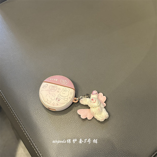 4e壳 ins可爱粉色蝴蝶结兔子适用华为freebuds3代耳机保护套pro4