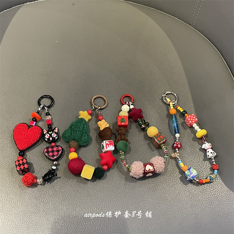 毛绒可爱圣诞树小狗手机壳车钥匙包包挂坠airpods耳机壳挂饰品,3C数码配件,手机挂件/手机链,淘宝优惠券,粉丝福利购,淘宝优惠卷