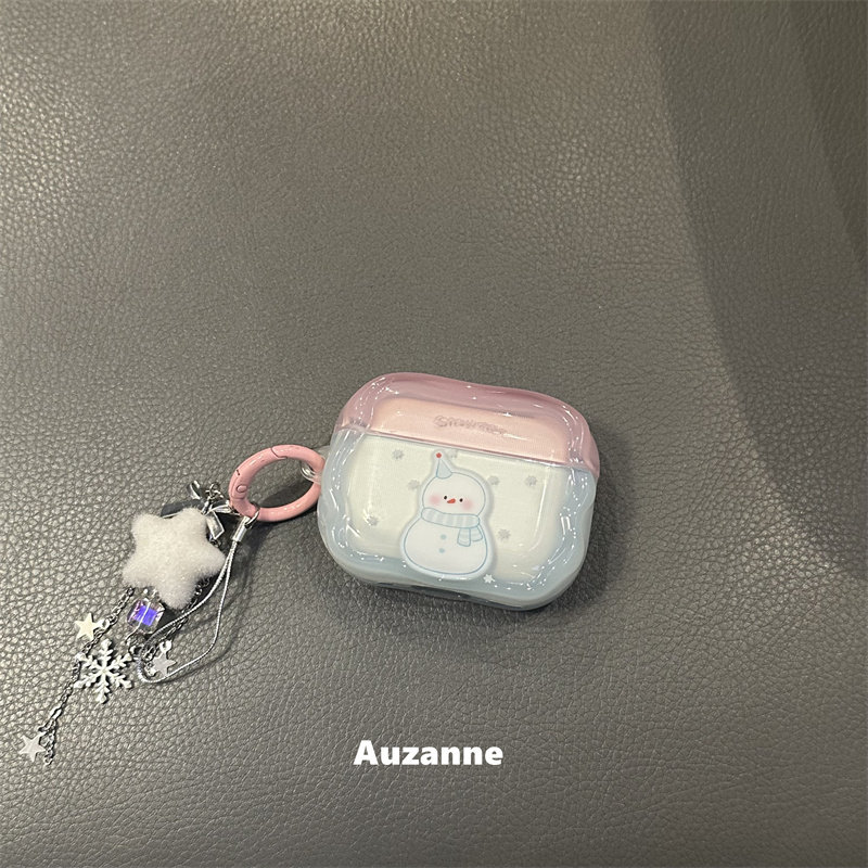 半透可爱雪人适用于airpodspro1代2代3代4代蓝牙耳机壳保护套,3C数码配件,耳机保护套,淘宝优惠券,粉丝福利购,淘宝优惠卷