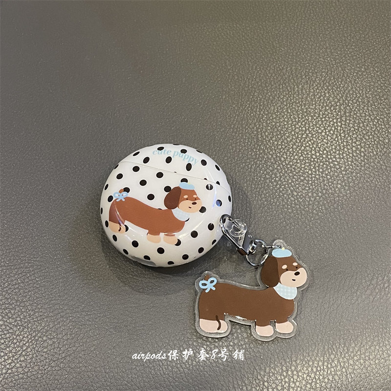 ins可爱波点腊肠狗适用于华为freebuds5i耳机壳se2pro3代保护套,3C数码配件,耳机保护套,淘宝优惠券,粉丝福利购,淘宝优惠卷