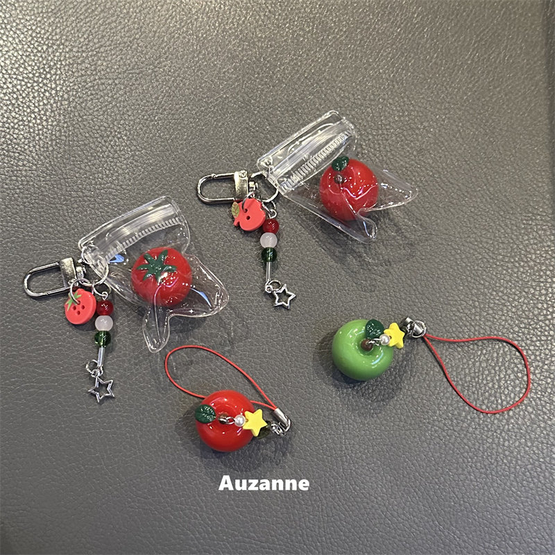 可爱立体小苹果适用于手机挂链包包车钥匙挂坠airpods耳机壳挂饰,3C数码配件,手机挂件/手机链,淘宝优惠券,粉丝福利购,淘宝优惠卷