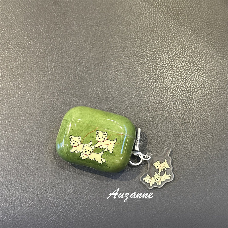 可爱卡通绿色小狗适用于airpodspro1代2代3代蓝牙耳机壳保护套4代,3C数码配件,耳机保护套,淘宝优惠券,粉丝福利购,淘宝优惠卷