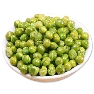 口水娃青豆豌豆粒锅巴小包装麻辣芥末蒜味美国整箱批5斤零食特产