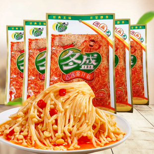 冬盛金针菇4斤8袋囤货整箱红油香辣拌饭开胃下饭菜咸菜宿舍小零食