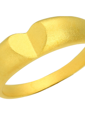 爱心戒指复古心形足金999