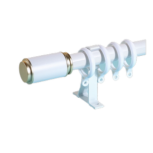 加厚铝合金窗帘杆罗马杆黑白色单杆双杆窗帘轨道杆子卧室支架配件