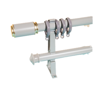 加厚铝合金窗帘杆罗马杆子单杆双杆绿色窗帘轨道杆子卧室支架配件