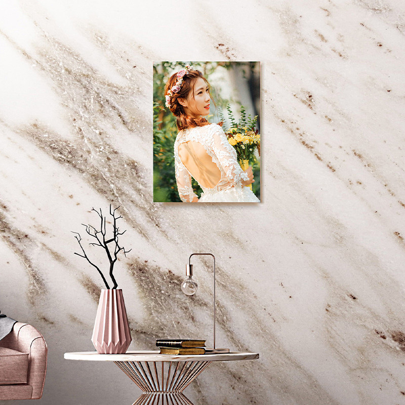 米莫布艺无框画相框制作版画摆台放大冲印照片定制婚纱照挂墙洗做