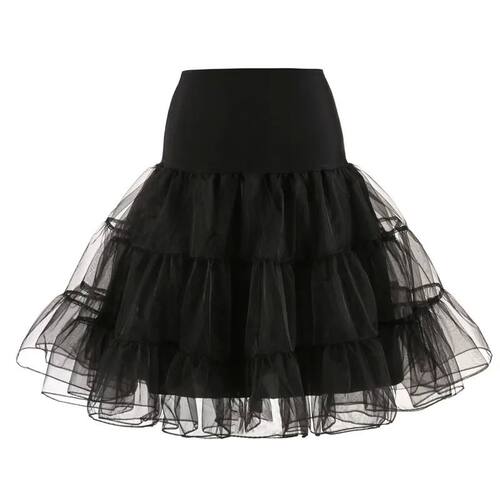 Solid color high waisted mesh puffy skirt 纯色高腰网纱蓬蓬裙