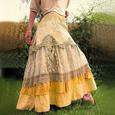 Splicing casual cake half length skirt拼接休闲蛋糕半身长裙女