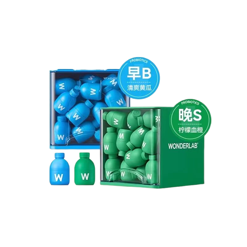 万益蓝WonderLab S100益生菌大人代谢B420瘦子菌粉管理小绿瓶体重