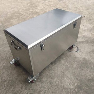 不锈钢工具箱304加厚型带轮子大号手提式五金工具盒收纳箱维修
