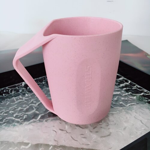 小麦漱口杯 每一口都安心~ukiwi小麦秸秆北欧粉洗漱杯牙缸带手柄