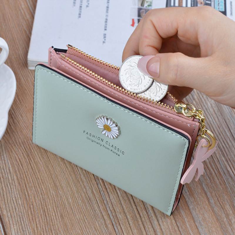 High Quality PU Coin Purse Simple Zipper Money Bag Wallets