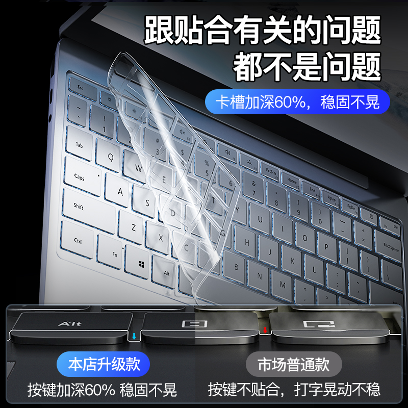 微软Surface键盘膜Surface Pro9笔记本8电脑Laptop5 4 3键盘Go 2