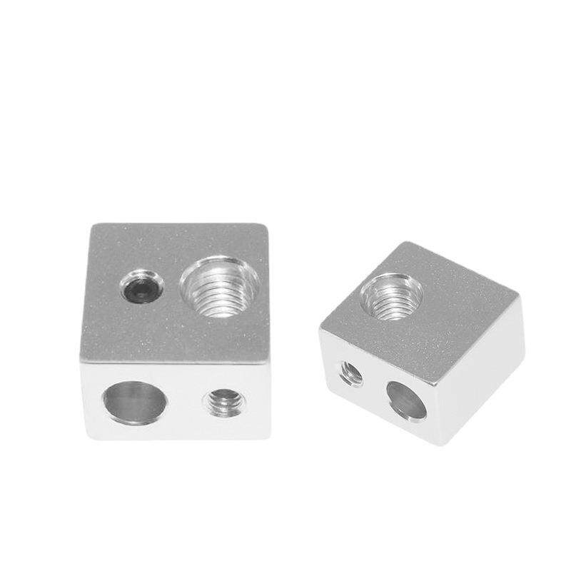 MK10加热块+3d打印机+发热铝块配件+7mm螺纹+挤出机加热铝块