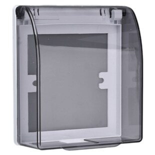 86型开关插座防水罩卫生间防溅盒浴室防水盒透明螺U丝款 电源保护