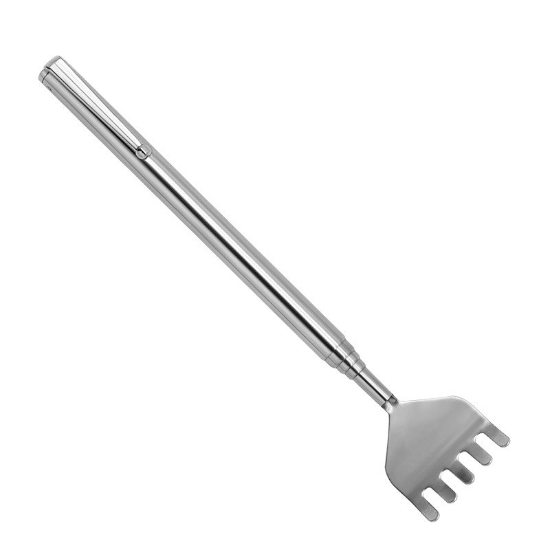 5节16-50cm可伸缩痒痒挠 不锈钢不G求人抓痒器 便携式抓痒耙抓背