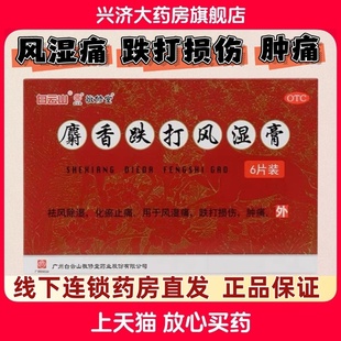祛风除湿化瘀止痛 白云山敬修堂麝香跌打风湿膏6贴 包邮