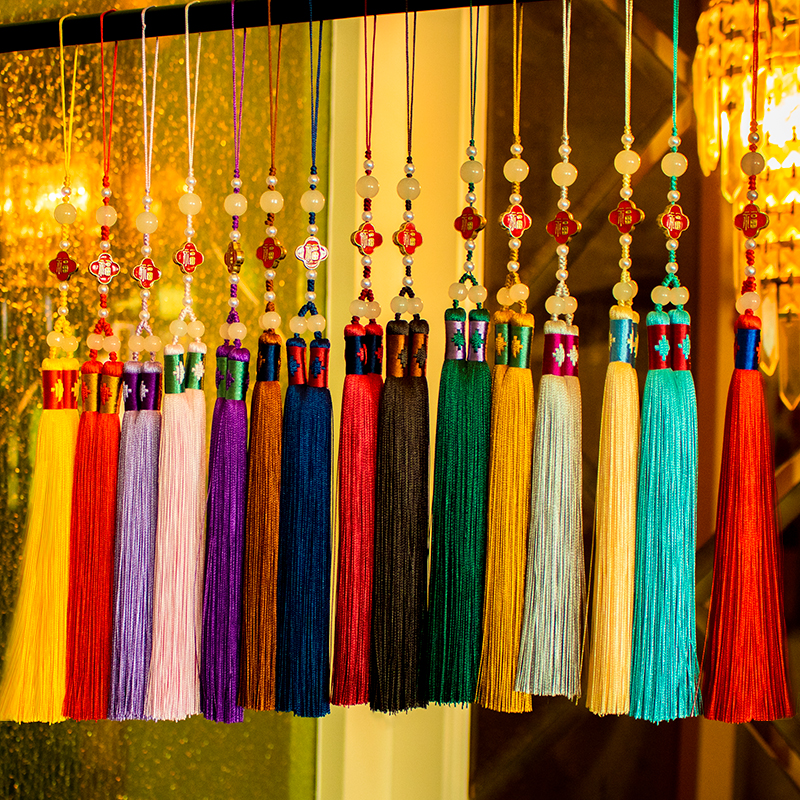 中国风30cm双头长流苏旗袍吊坠