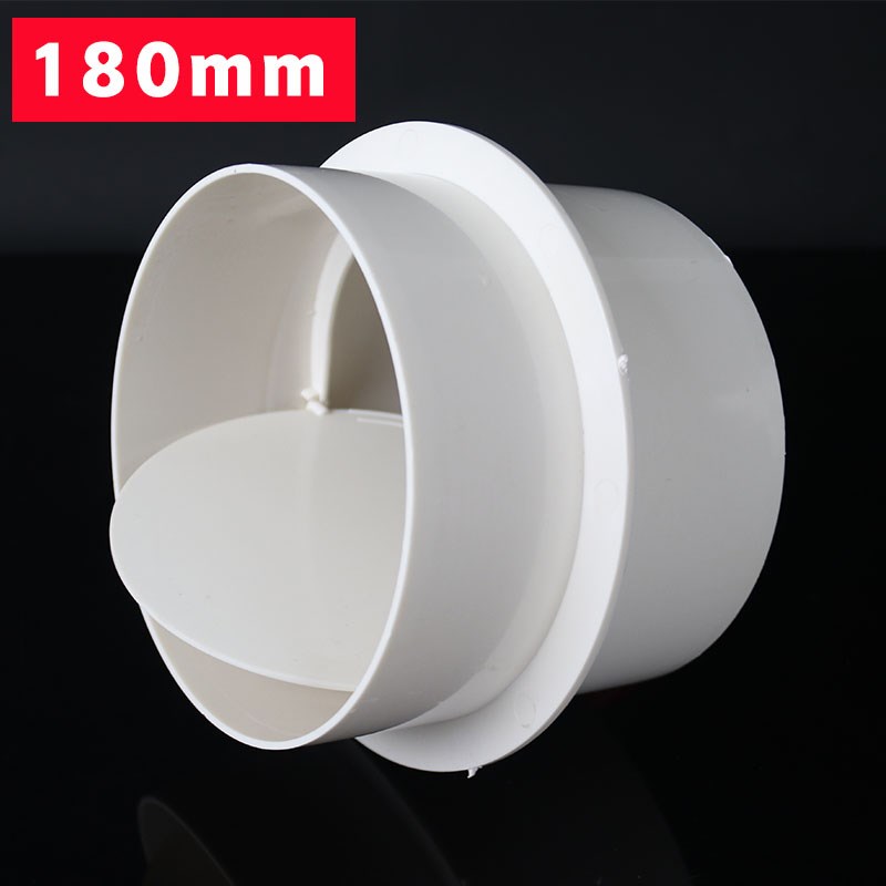 PVC180排烟管抽油烟机管直接45度90度弯头三通止回调节阀硬管配件