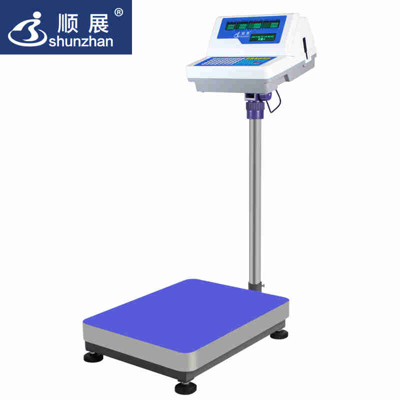新款顺展打印台秤标签打印秤电子台秤热敏不乾胶条码称打印台称条
