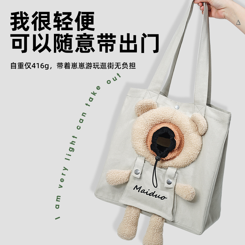 猫包外出便携透气可露头帆布猫咪外出包手提斜跨背包大容量宠物包