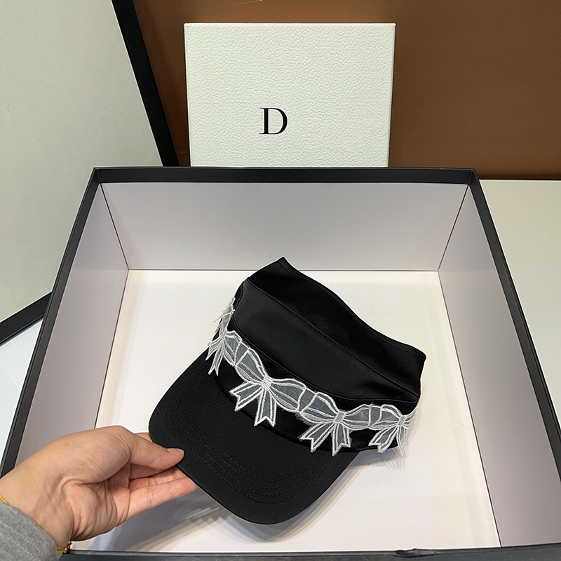 空顶帽吴昕同款蝴蝶结防晒鸭舌帽