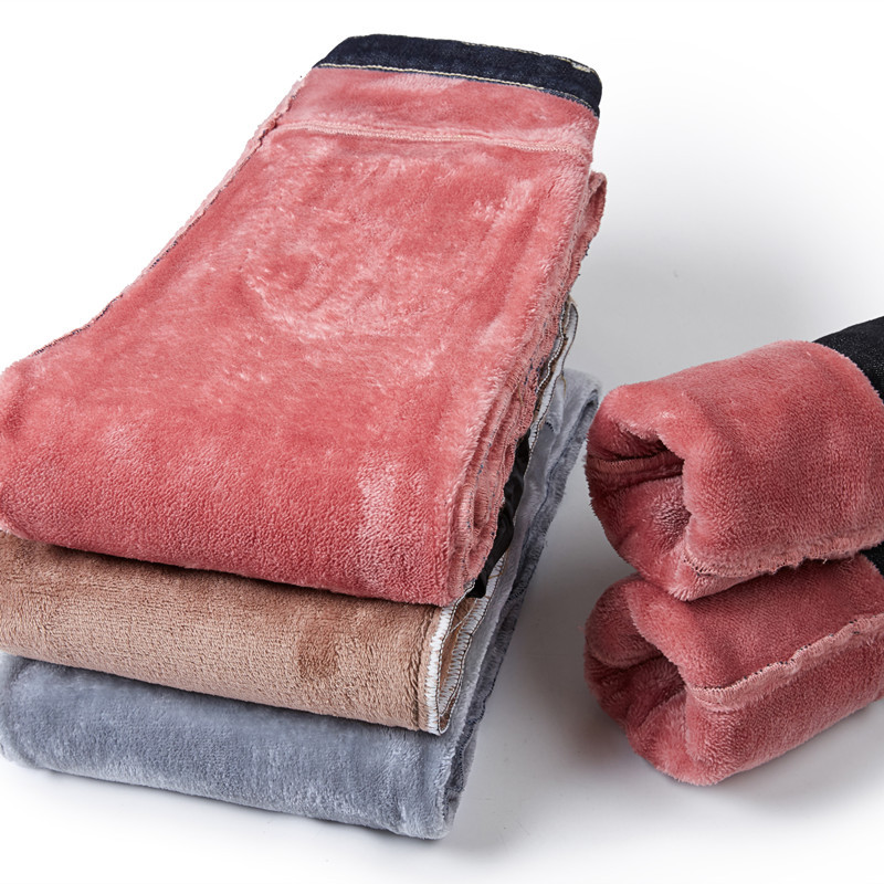 加绒加厚牛仔裤女2021新款冬季高腰显瘦弹力外穿铅笔紧身小脚裤子