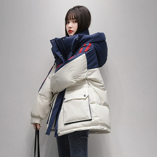 小个子羽绒服女中长款2025冬季新款时尚休闲加厚连帽a字版面包服