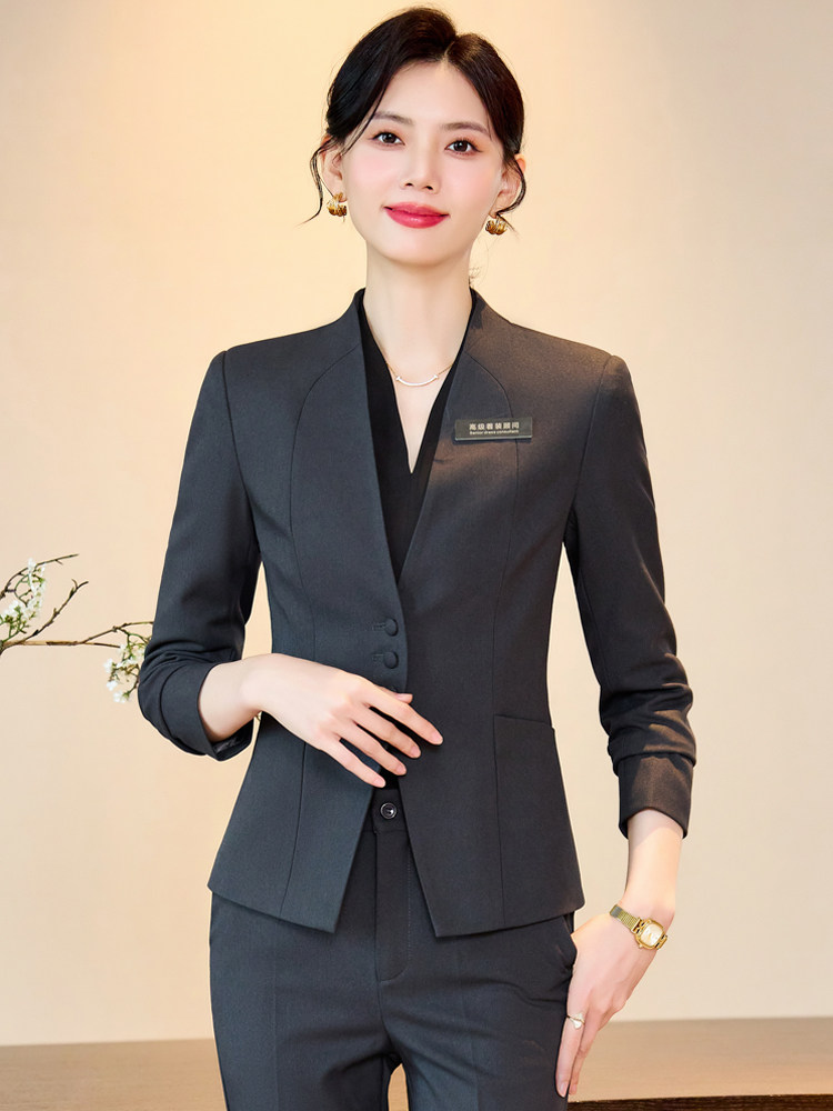 职业西装套装女秋冬气质酒店前台工装经理正装美容院珠宝店工作服