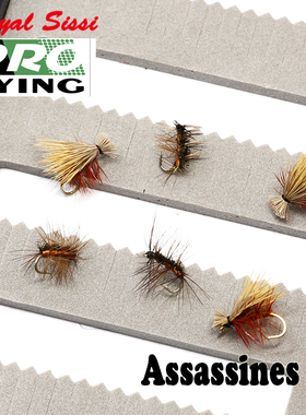 飞钓 格里菲斯飞蝇钩 Griffiths&Elk caddis 浮水飞蝇饵 马口白条